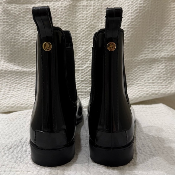 Sam Edelman | TINSLEY Chelsea Glossy Black Rain Boots | Size 8 - Picture 5 of 8